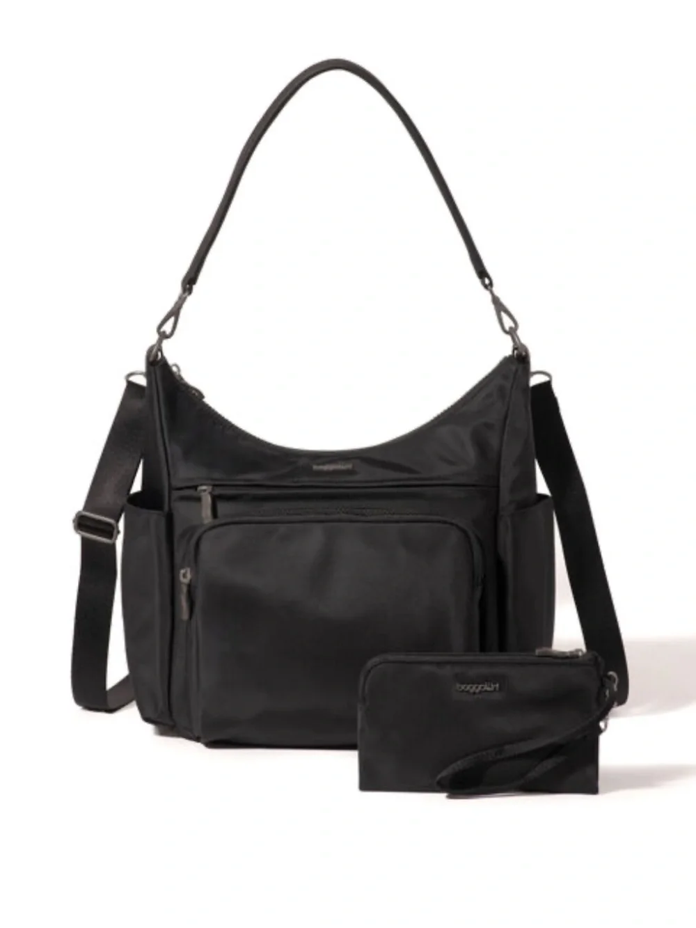 Baggalini Nolita Convertible Hobo Black OS NWT IN PACKAGE